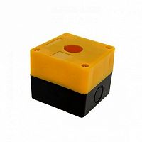 Корпус КП101 пластиковый 1 кнопка желтый |  код. cpb-101-o |  EKF